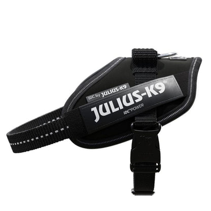 JULIUS-K9 IDC® Power Harness – Adjustable Dog Harness with Reflective Straps, Durable Control Handle, Black