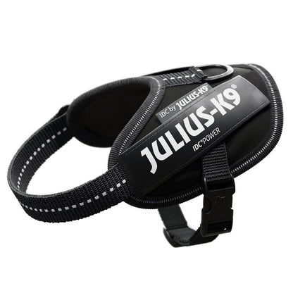 JULIUS-K9 IDC® Power Harness – Adjustable Dog Harness with Reflective Straps, Durable Control Handle, Black