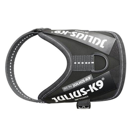 JULIUS-K9 IDC® Power Harness – Adjustable Dog Harness with Reflective Straps, Durable Control Handle, Black