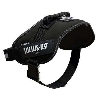 JULIUS-K9 IDC® Power Harness – Adjustable Dog Harness with Reflective Straps, Durable Control Handle, Black